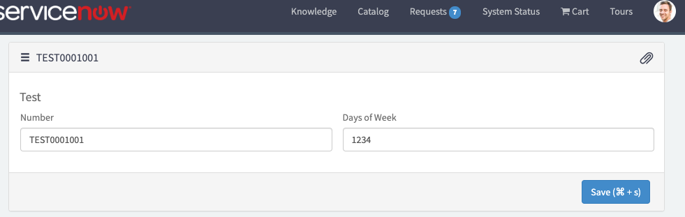 Days of Week: Service Portal