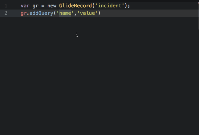 Autocomplete Servicenow: GlideRecord example
