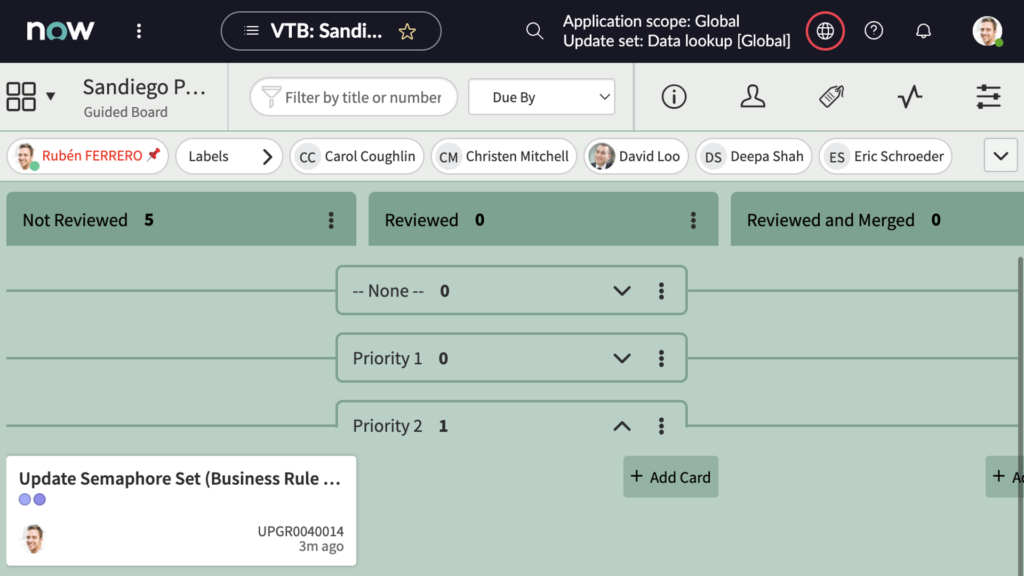 Pin user in VTB (Visual Task Board)