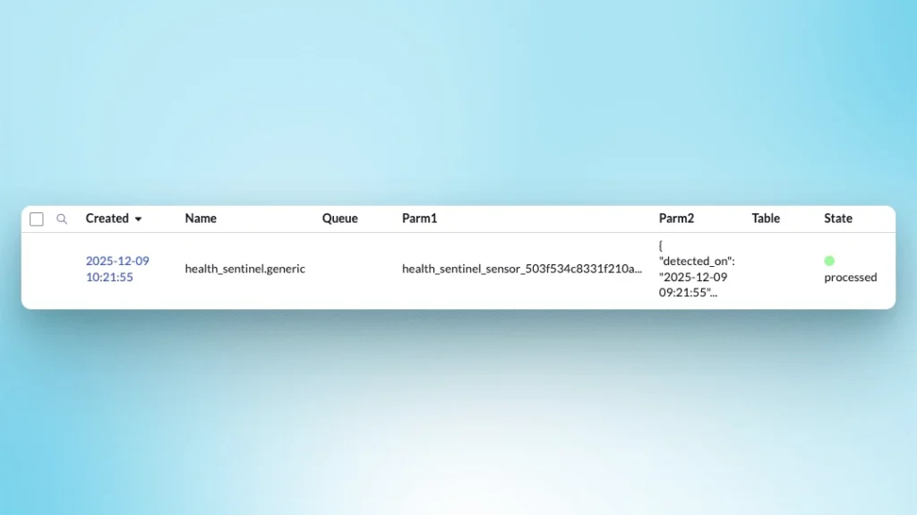 ServiceNow incident list showing a single record where the State is ‘New’ but the Incident state is ‘In Progress’, highlighting a mismatch between the two fields.