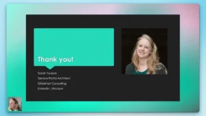 Screenshot of the nullEDGE 2025 From Chaos to Clarity Employee Center with Sarah Toulson