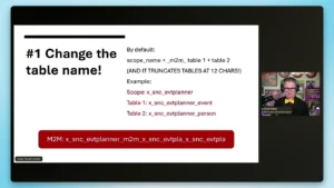 Screenshot of the nullEDGE 2025 Things to do with Many to Many tables in Servicenow by Chuck Tomasi