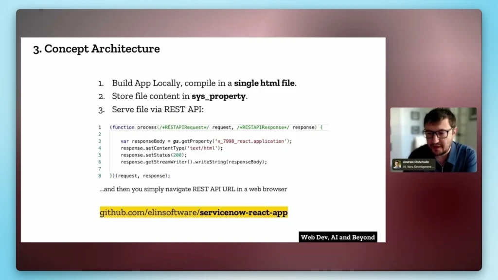 Screenshot of the nullEDGE 2025 Modern Web Development in ServiceNow with Andrew Pischulin