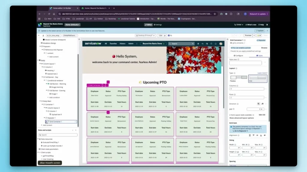 Screenshot of the nullEDGE 2025 Beyond the Basics: UI Builder Tricks for Workspace Customizations you're missing with Jillian Howell